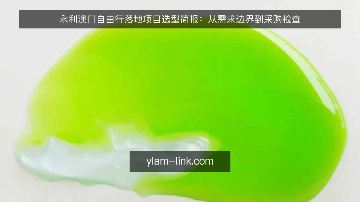 永利澳门自由行落地项目选型简报:从需求边界到采购检查